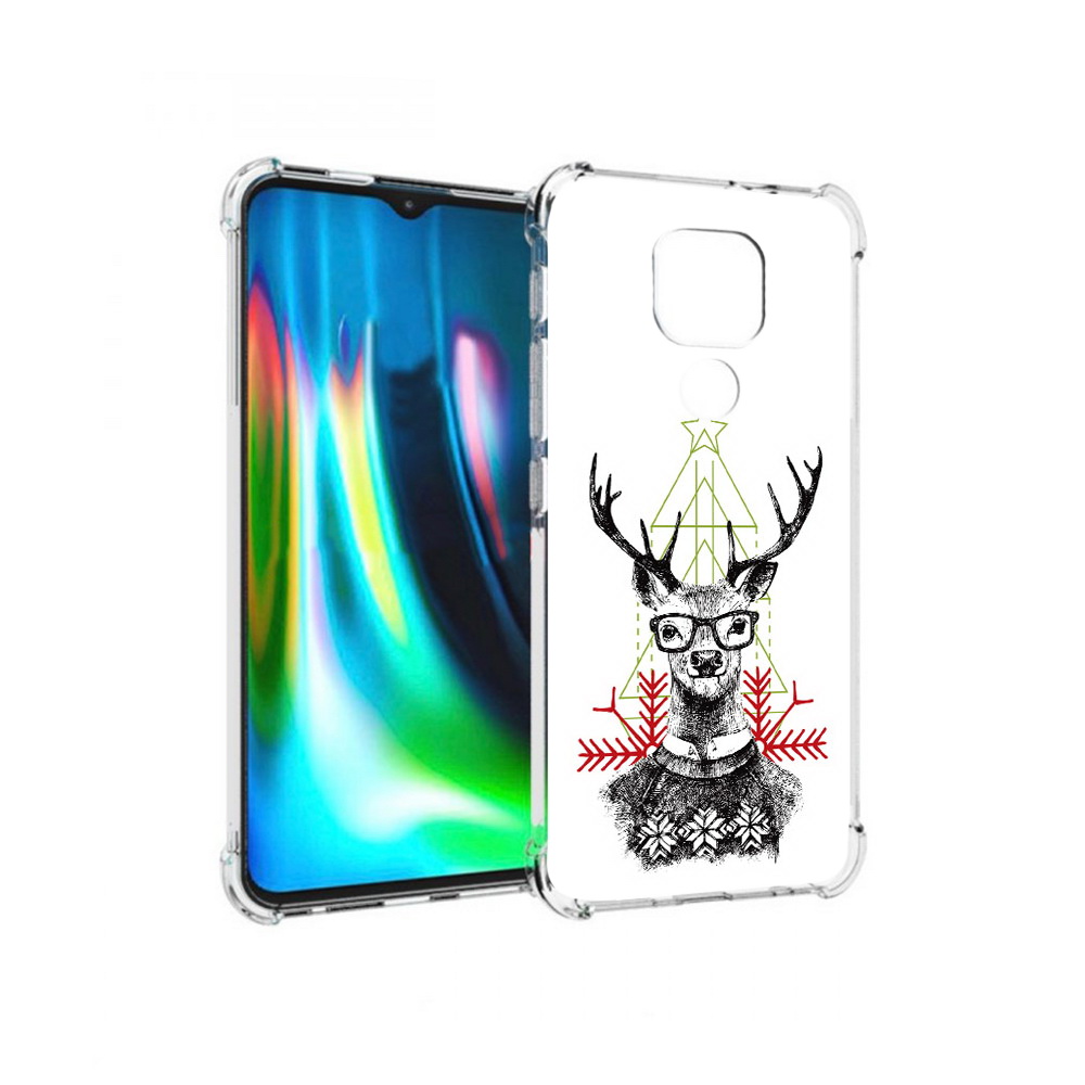 

Чехол MyPads Tocco для Motorola Moto G9 Play умный олень (PT227081.347.652), Прозрачный, Tocco