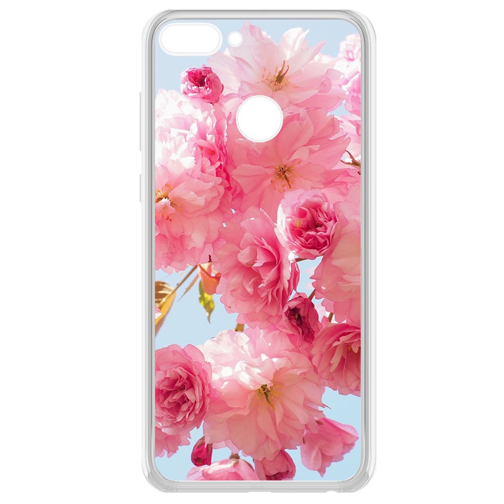 

Чехол-накладка Krutoff Clear Case Сакура для Huawei P Smart
