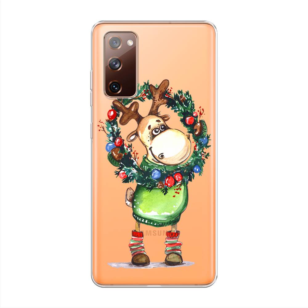 

Чехол для Samsung Galaxy S20 FE "Олень с новогодним венком", 2101350-4
