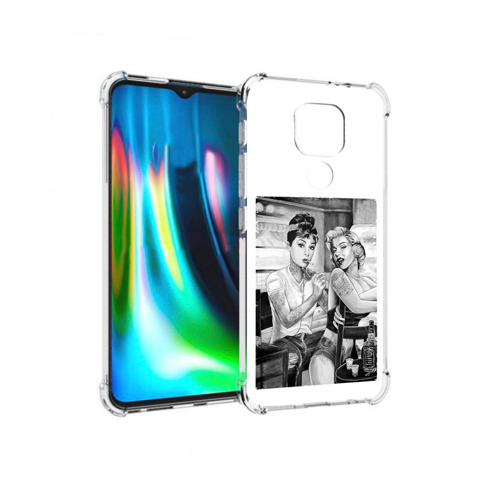 

Чехол MyPads Tocco для Motorola Moto G9 Play тату мастер (PT227081.347.637), Прозрачный, Tocco