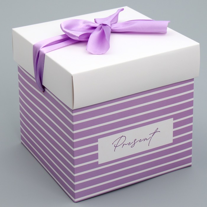 

Коробка складная Дарите Счастье Present 15 x 15 x 15 см, Фиолетовый