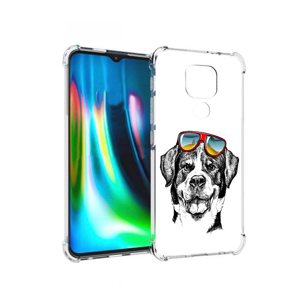 

Чехол MyPads Tocco для Motorola Moto G9 Play счастливая собака (PT227081.347.631), Прозрачный, Tocco
