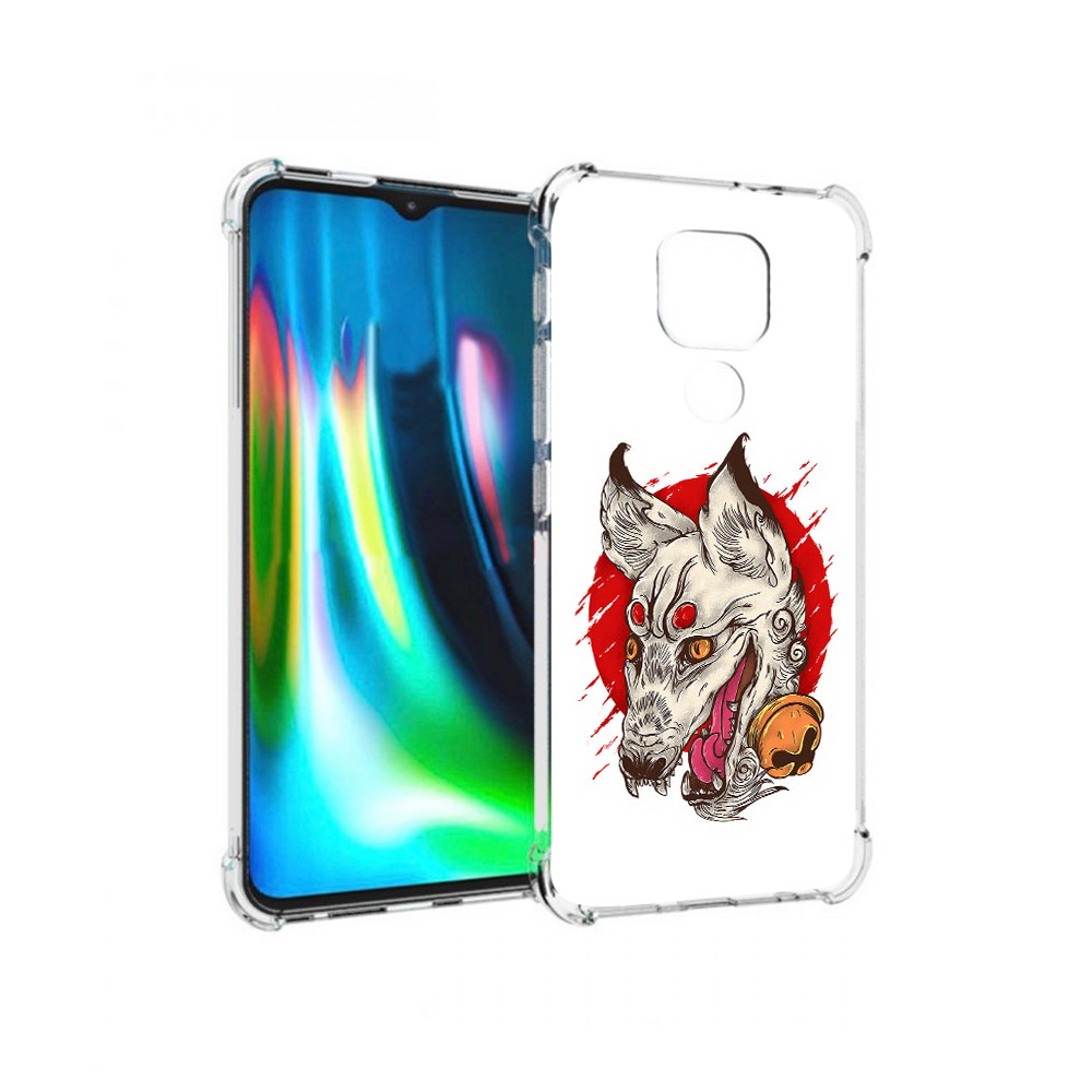

Чехол MyPads Tocco для Motorola Moto G9 Play страшная собака (PT227081.347.627), Прозрачный, Tocco