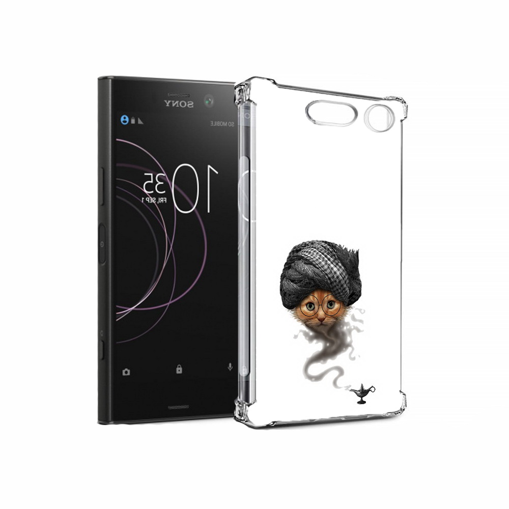 

Чехол MyPads Tocco для Sony Xperia XZ1 кот джин (PT77229.221.398), Прозрачный, Tocco