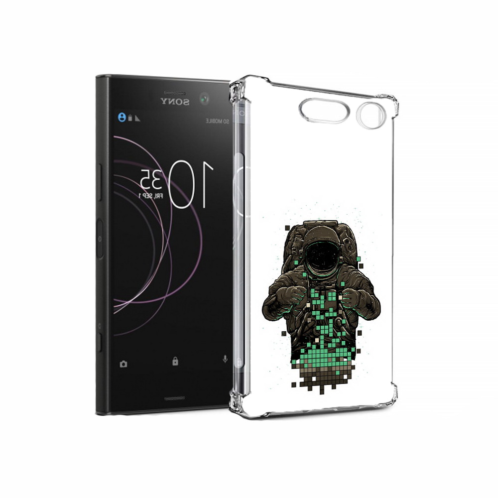 

Чехол MyPads Tocco для Sony Xperia XZ1 космонавт с пикселями (PT77229.221.394), Прозрачный, Tocco