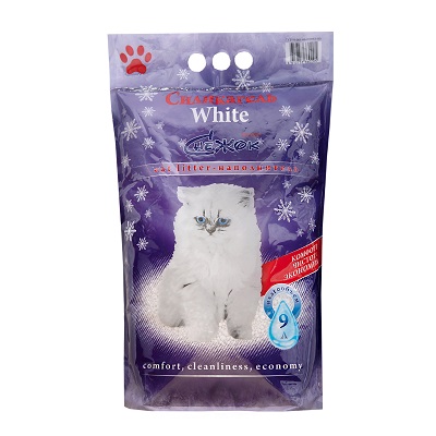Наполнитель для кошачьего туалета Снежок White, силикагель, 9 л