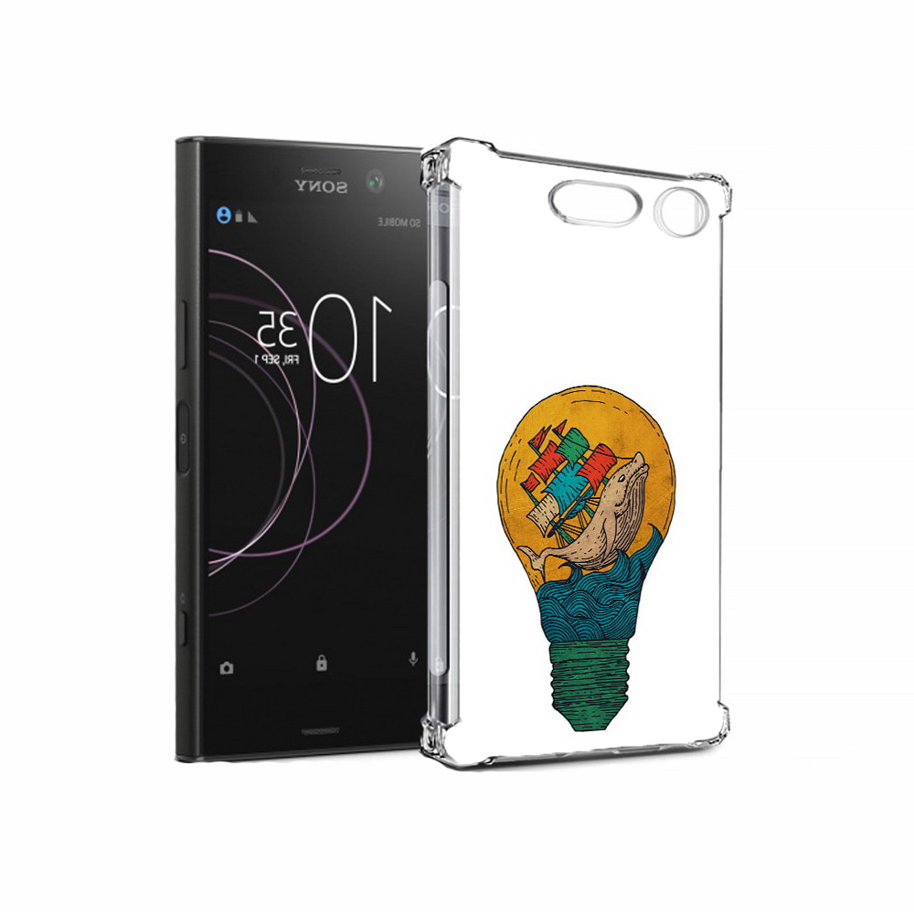 

Чехол MyPads Tocco для Sony Xperia XZ1 кит в лампочке с парусами (PT77229.221.387), Прозрачный, Tocco