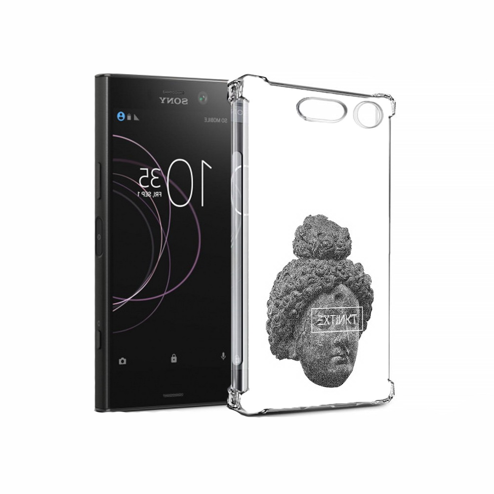 

Чехол MyPads Tocco для Sony Xperia XZ1 каменное лицо девушки (PT77229.221.383), Прозрачный, Tocco