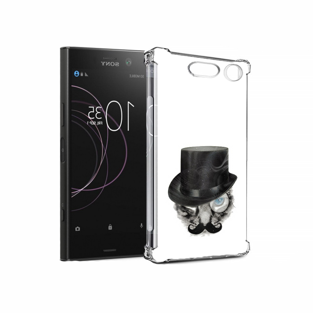 

Чехол MyPads Tocco для Sony Xperia XZ1 интелегентный кот (PT77229.221.378), Прозрачный, Tocco