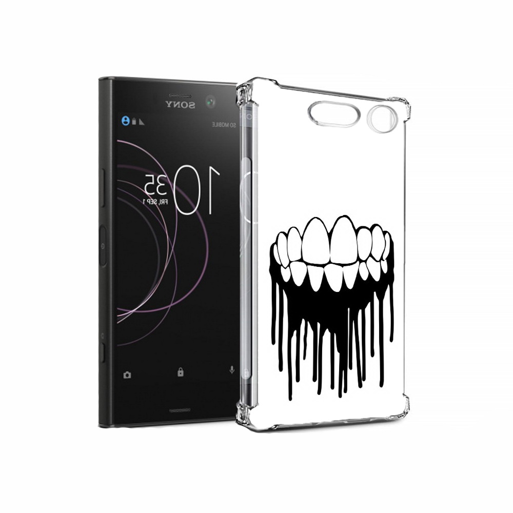 

Чехол MyPads Tocco для Sony Xperia XZ1 зубы (PT77229.221.372), Прозрачный, Tocco