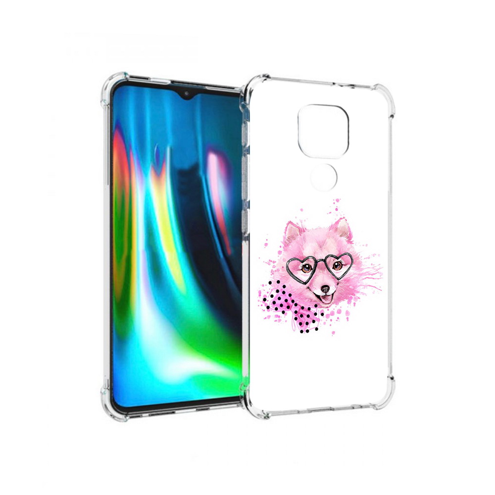 

Чехол MyPads Tocco для Motorola Moto G9 Play розовый волченок (PT227081.347.585), Прозрачный, Tocco