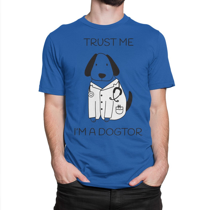 

Футболка мужская Dream Shirts Пес Доктор - Trust Me I'm A Dogtor синяя XL, Пес Доктор - Trust Me I'm A Dogtor