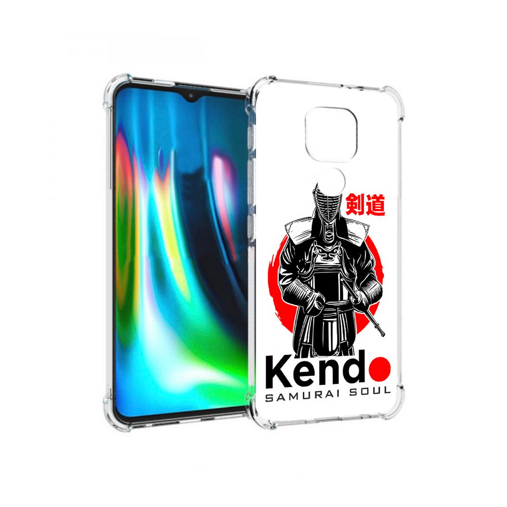 

Чехол MyPads Tocco для Motorola Moto G9 Play рисованый самурай (PT227081.347.581), Прозрачный, Tocco