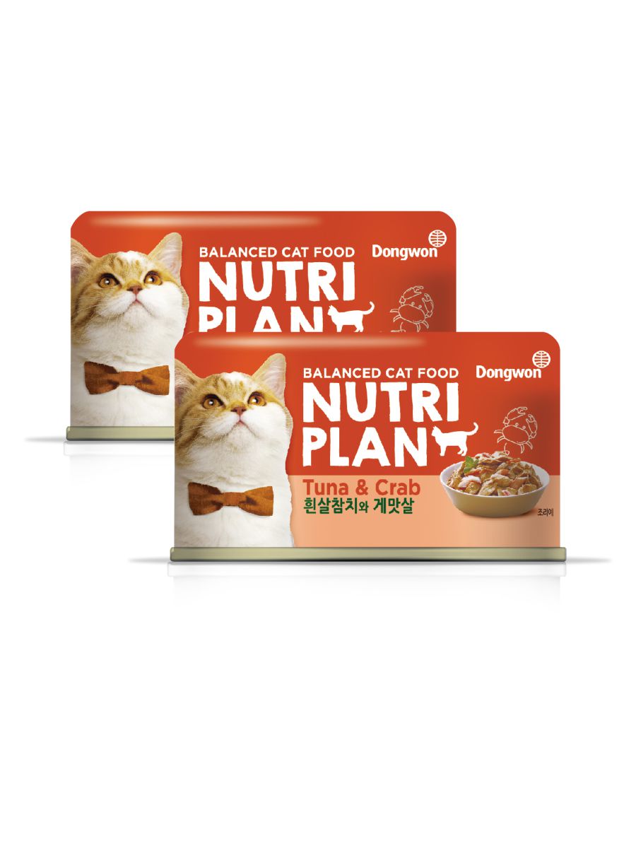 Консервы для кошек NUTRI PLAN тунец с крабом, 2шт по 160г