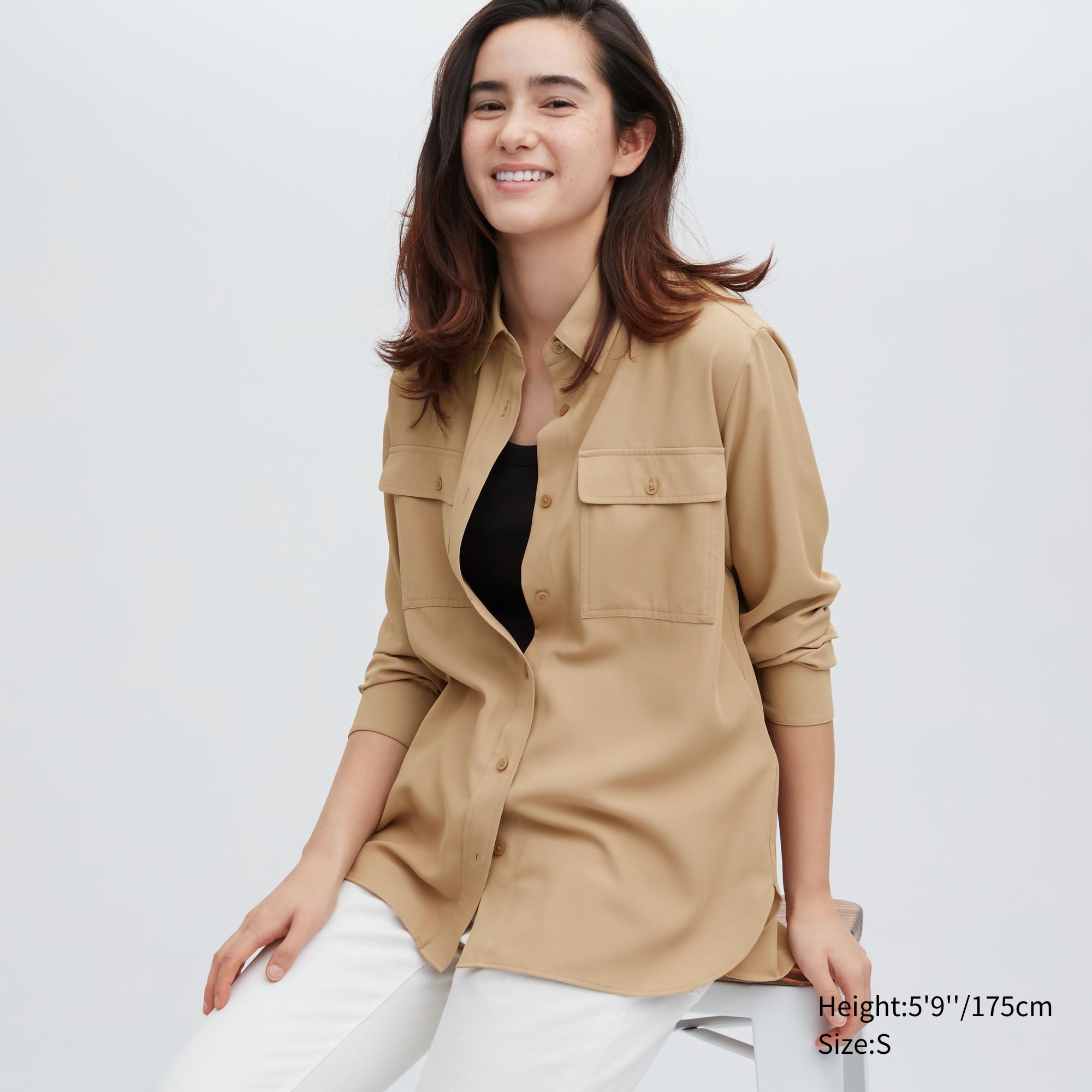 

Рубашка женская UNIQLO 456158COL32 бежевая L (доставка из-за рубежа), 456158COL32