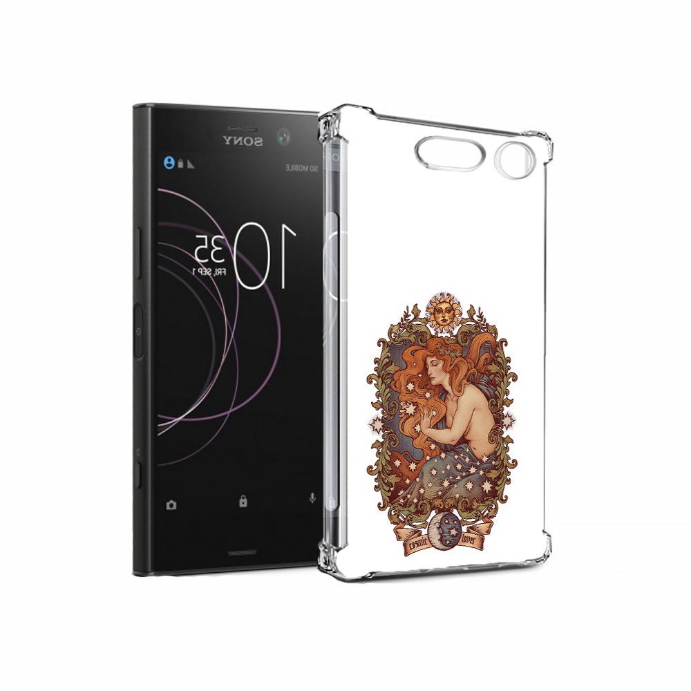 

Чехол MyPads Tocco для Sony Xperia XZ1 звездная девушка абстракция (PT77229.221.351), Прозрачный, Tocco