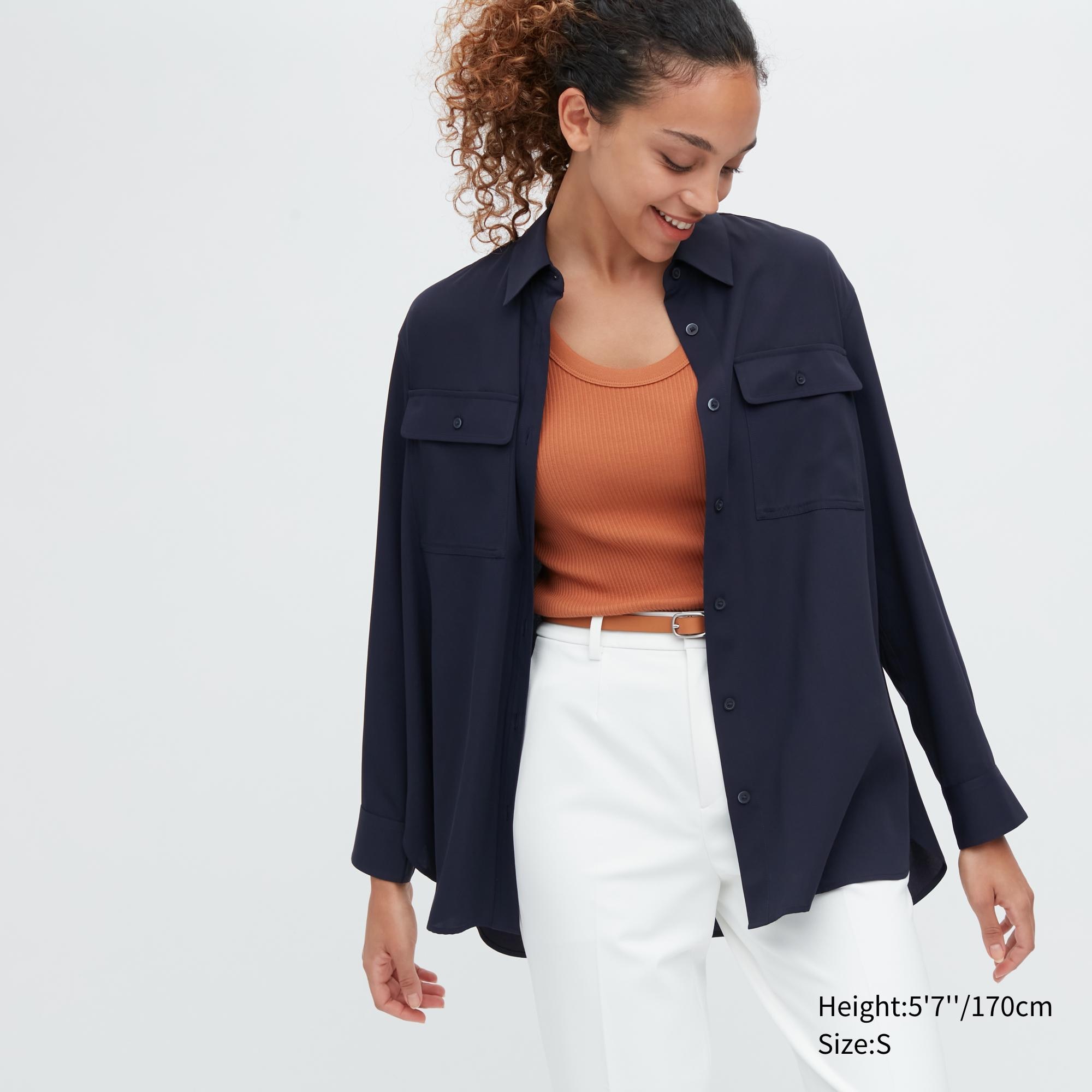 

Рубашка женская UNIQLO 456158COL69 синяя 2XS (доставка из-за рубежа), 456158COL69