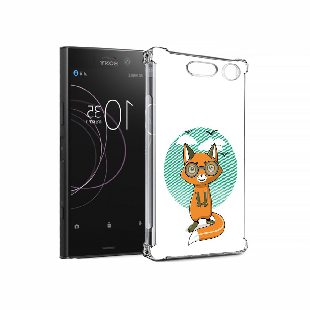 Чехол MyPads Tocco для Sony Xperia XZ1 задумчивая лиса (PT77229.221.348)