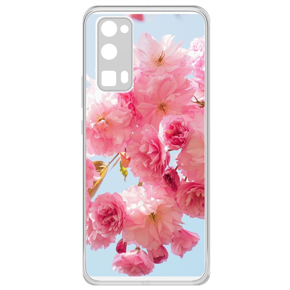 фото Чехол-накладка krutoff clear case сакура для honor 30 pro+/30 pro