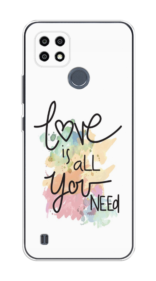 

Чехол на Oppo Realme C21Y/C25Y "Love is all you need", Белый;черный;зеленый, 256850-1