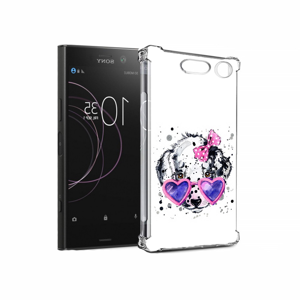 

Чехол MyPads Tocco для Sony Xperia XZ1 долматинец в очках (PT77229.221.337), Прозрачный, Tocco