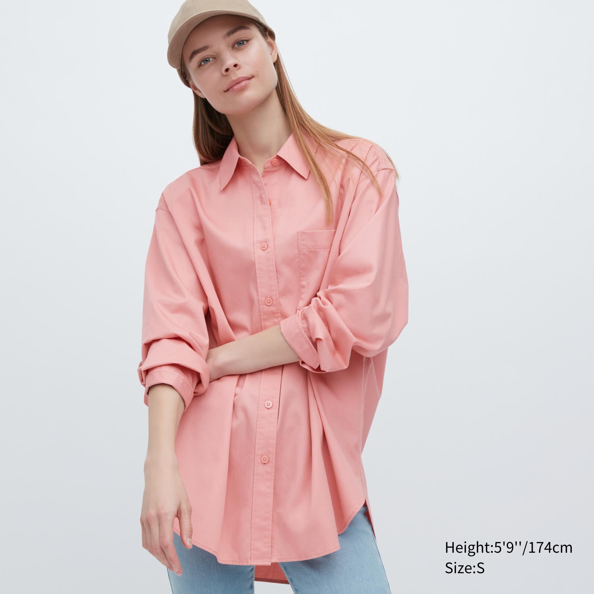 

Рубашка женская UNIQLO 455743COL11 розовая L (доставка из-за рубежа), 455743COL11