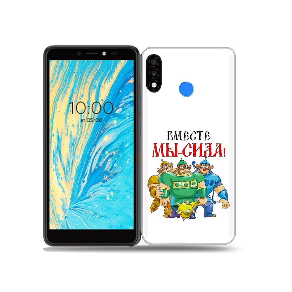 

Чехол MyPads Tocco для BQ 5740G Spring 23 февраля богатыри, Прозрачный, Tocco