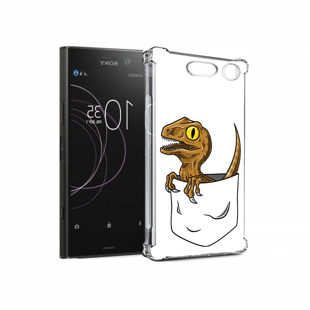 

Чехол MyPads Tocco для Sony Xperia XZ1 динозавр в кармане (PT77229.221.327), Прозрачный, Tocco