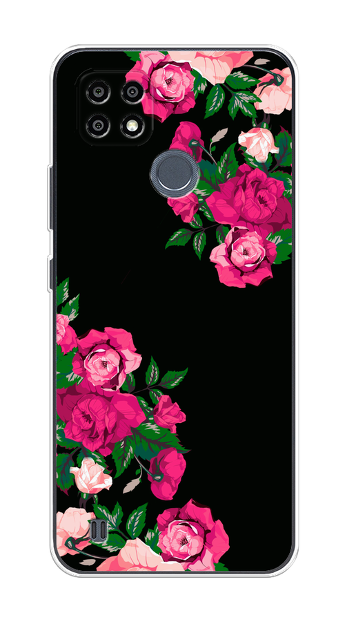 

Чехол на Oppo Realme C21Y/C25Y "Розы фуксия", Черный;розовый;зеленый, 256850-1