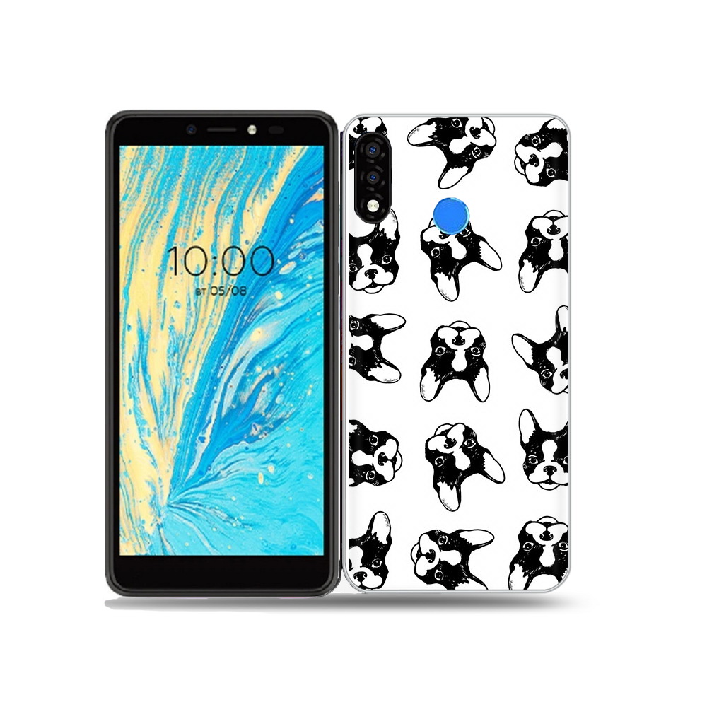 

Чехол MyPads Tocco для BQ 5740G Spring черно белые собачки, Прозрачный, Tocco