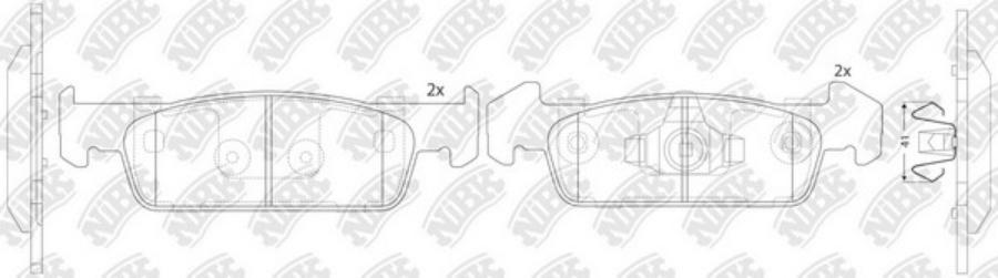 

Тормозные колодки NiBK дисковые PN43002