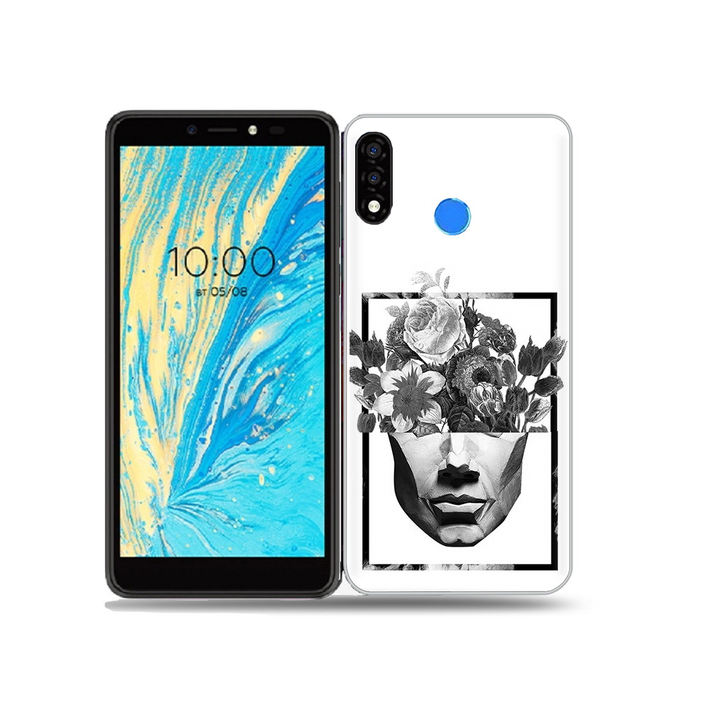 

Чехол MyPads Tocco для BQ 5740G Spring черно белая ваза в абстракции, Прозрачный, Tocco