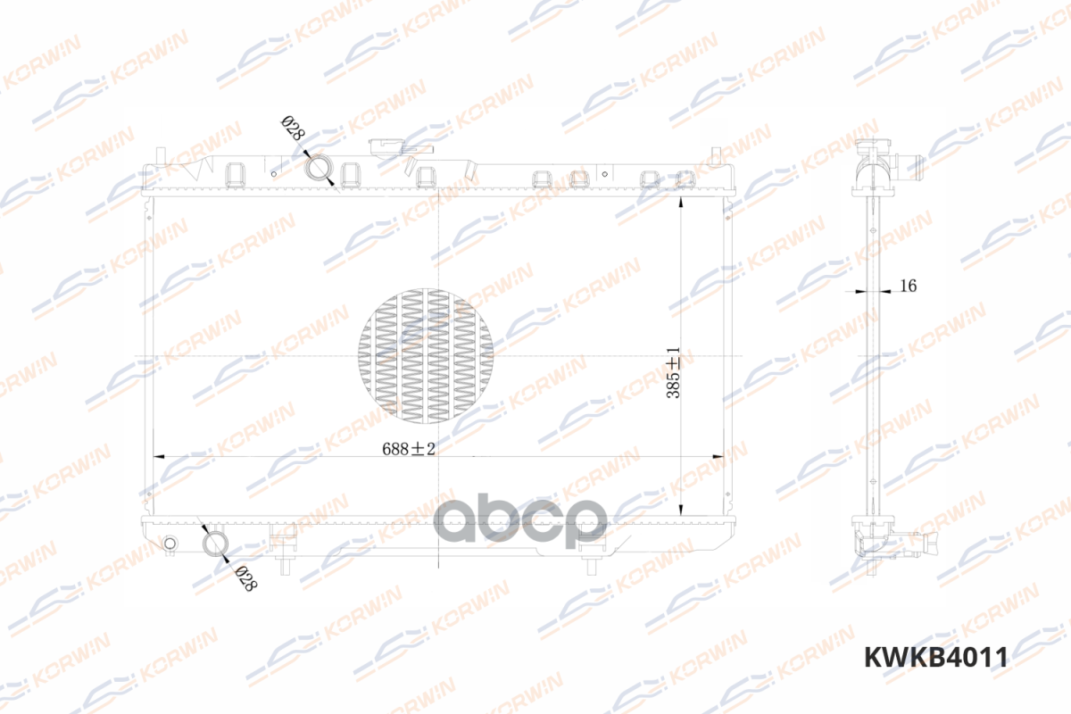 

Радиатор Охлаждения Nissan Almera Classic B10 (06-12) Mt (Гарантия 2 Года) KORWIN арт. KWK