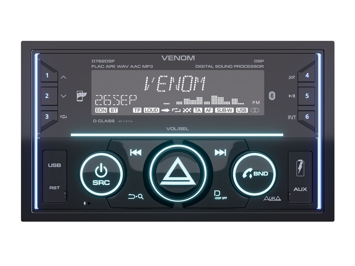 Автомобильная магнитола Aura VENOM-D762DSP 229480 1898700₽