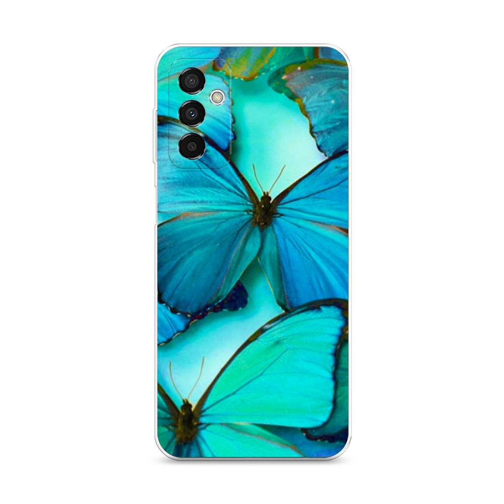 фото Силиконовый чехол "неоновые бабочки" на samsung galaxy m23 5g awog