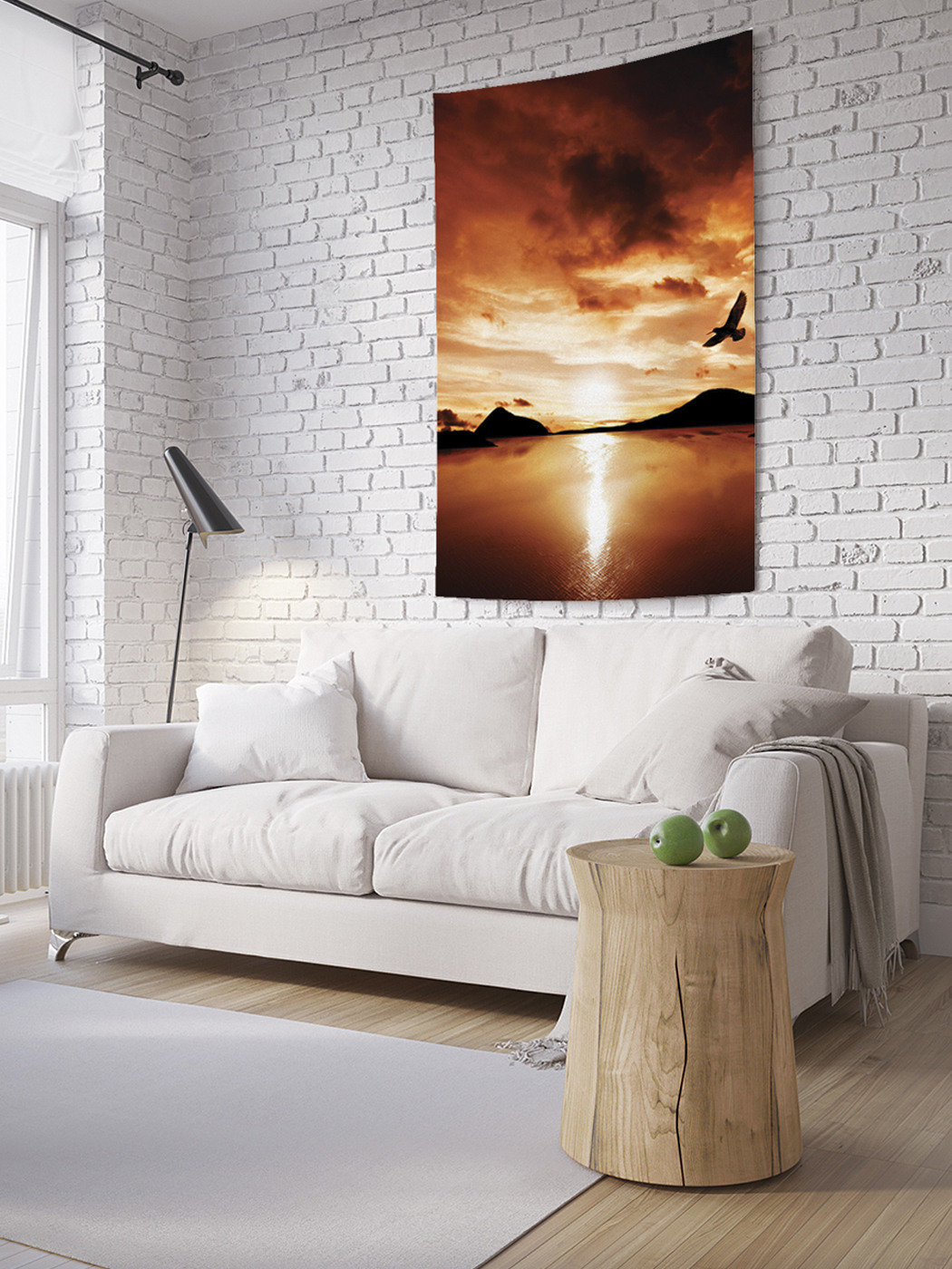 

Вертикальное фотопанно на стену JoyArty Орел летит в закат 150x200 см, Орел летит в закат