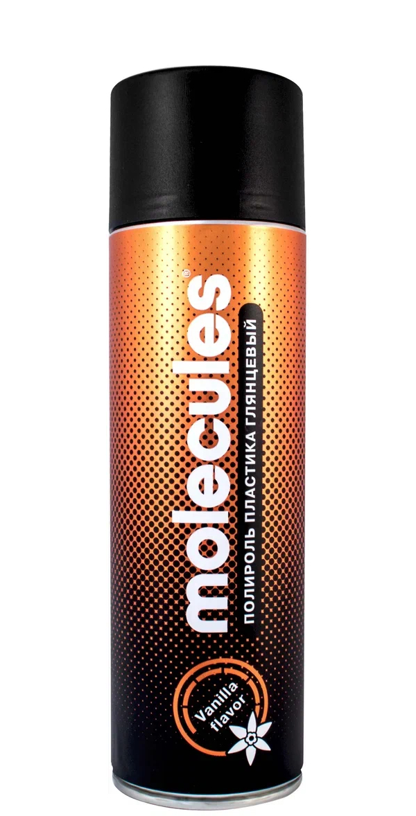 

Очиститель-полироль пластика Molecules Vanilla Flavor глянцевый, аэрозоль, 650 мл