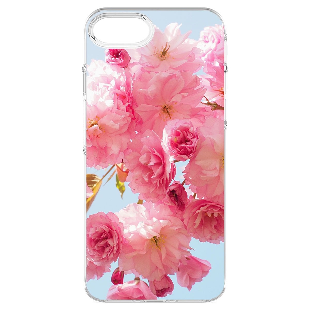 Чехол-накладка Krutoff Clear Case Сакура для iPhone 7/8/SE