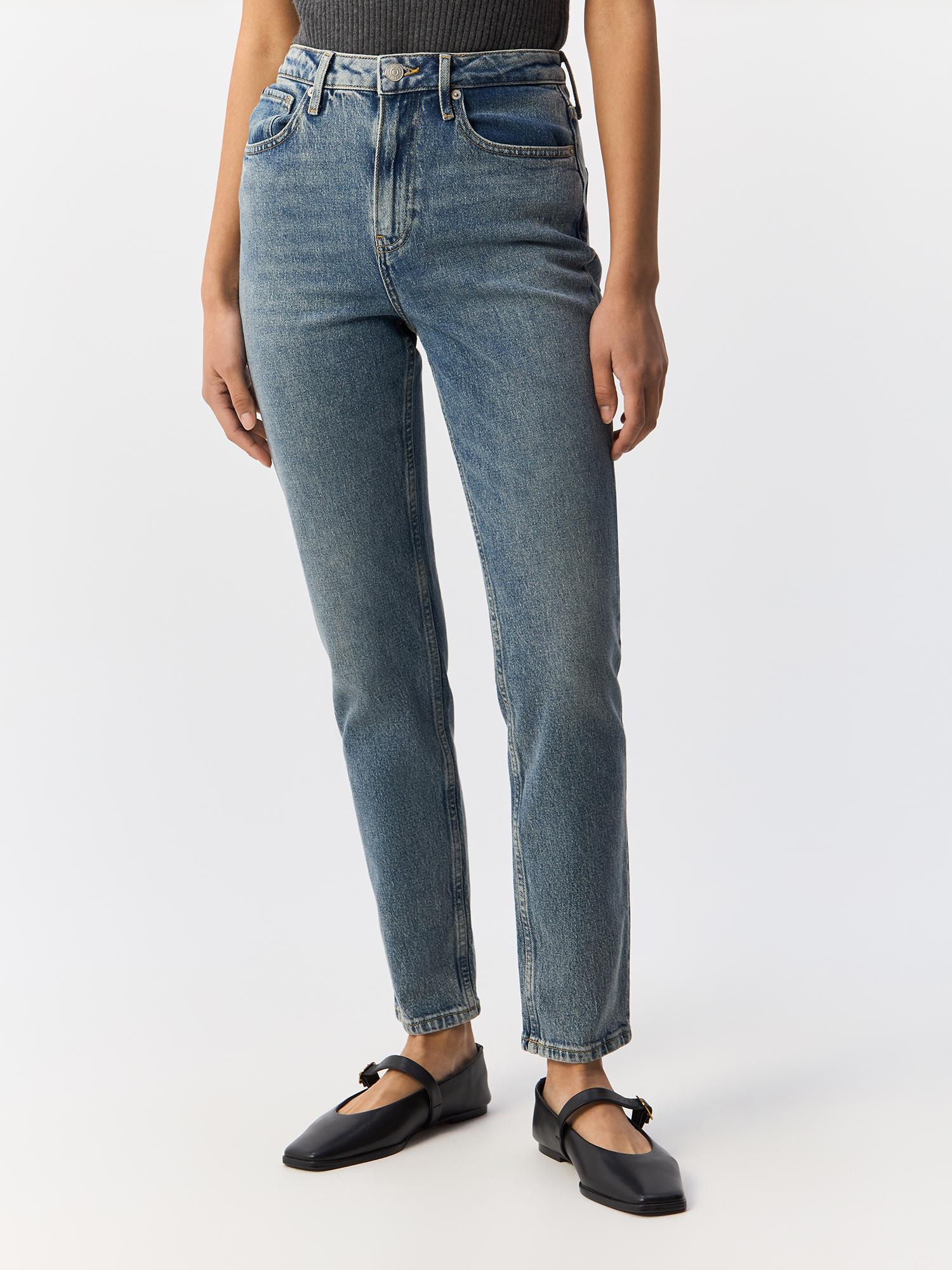 

Джинсы женские Tommy Hilfiger High Rise Slim Cigarette WW0WW42212 голубые 33/32, Голубой, High Rise Slim Cigarette