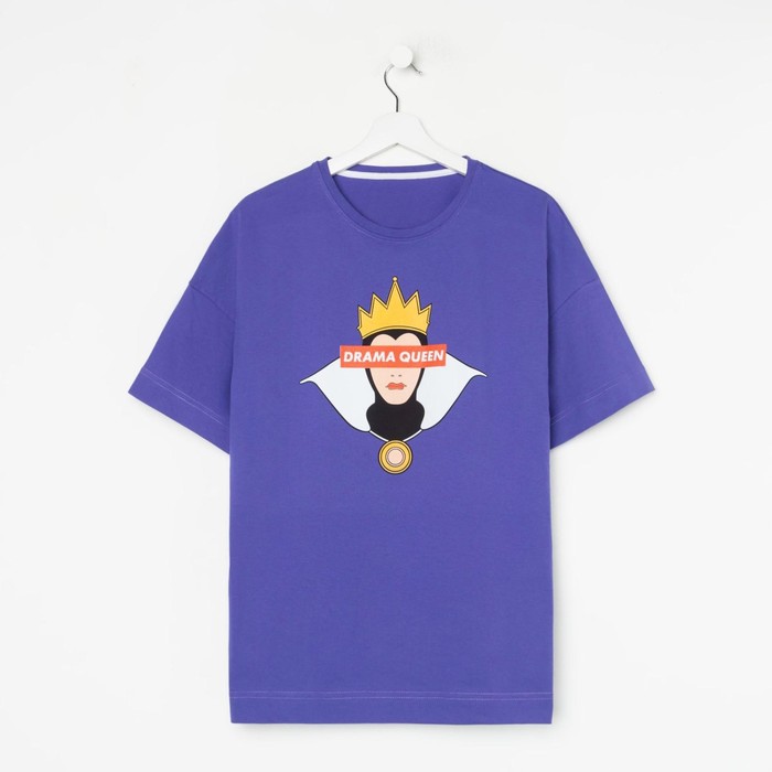 

Футболка «Drama queen» Злодейки oversize, цвет фиолетовый, Злодейки