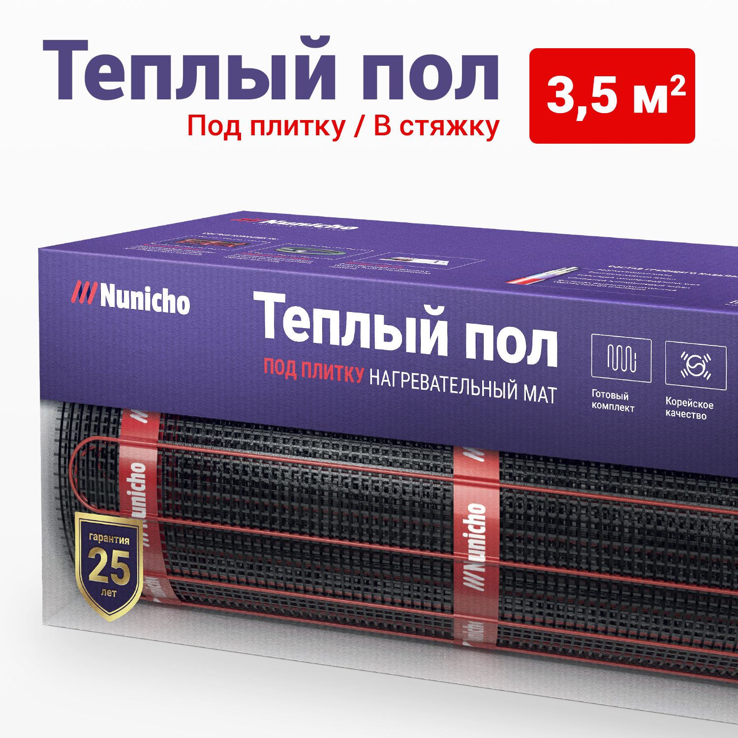 

Теплый пол электрический Nunicho 3,5 кв.м. 150 Вт/кв.м., Etalon