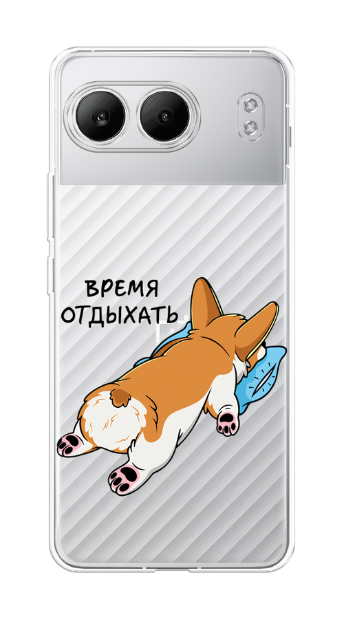 

Чехол на OnePlus Nord 4 5G "Корги отдыхает", Черный;коричневый;голубой, 155250-1