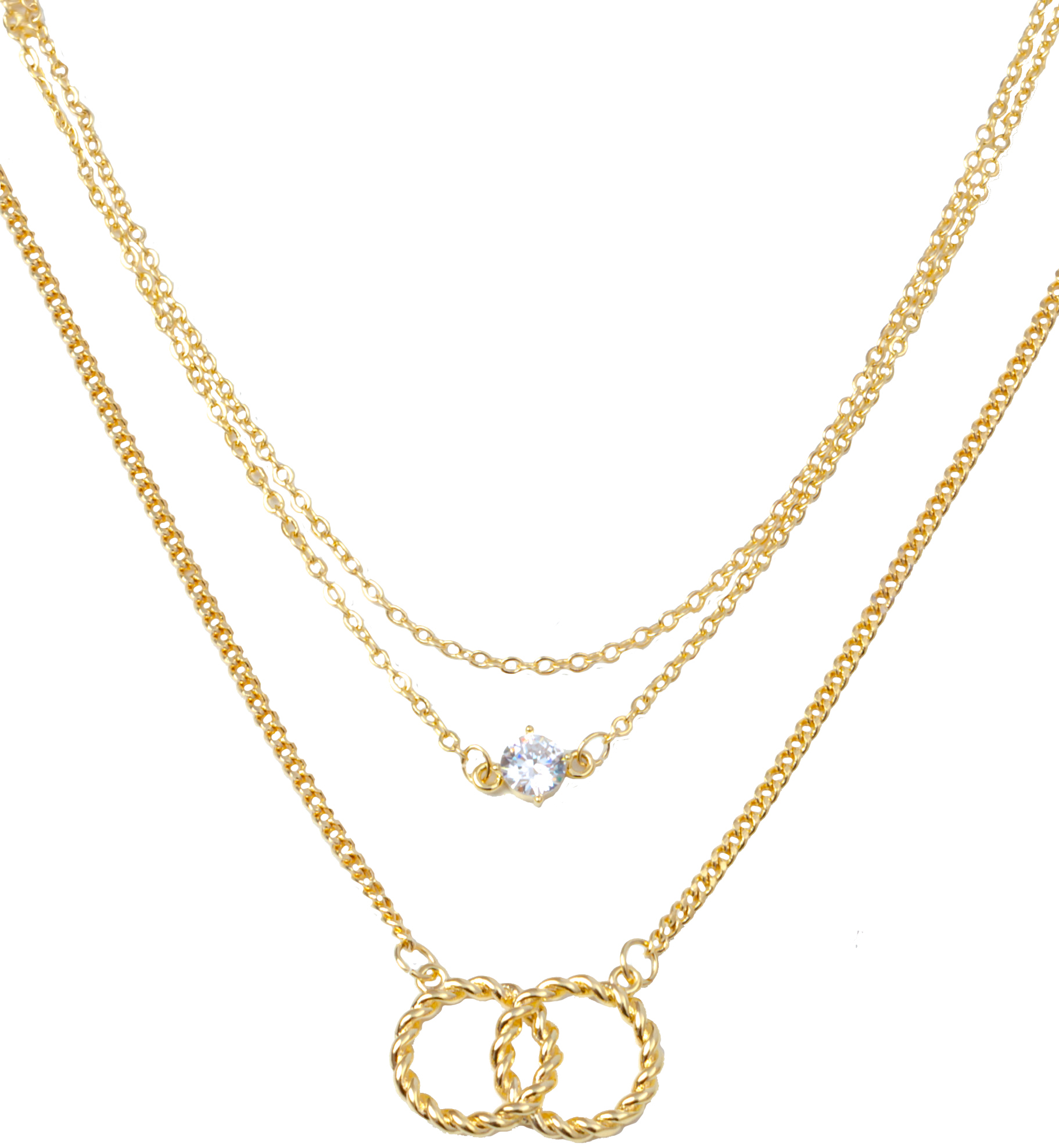 

Ожерелье из бижутерного сплава со стразами 57.9 см WowMan Jewelry MLDLDGG, MLDLDGG