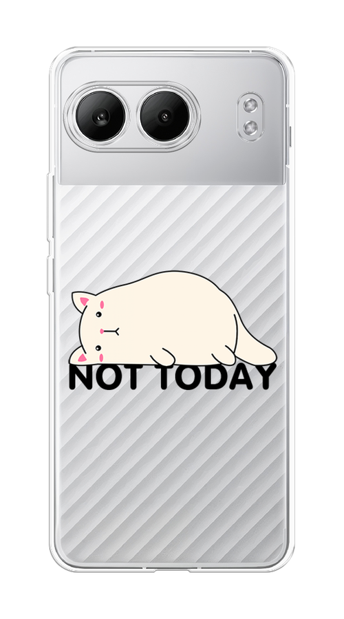 

Чехол на OnePlus Nord 4 5G "Cat not today", Белый;розовый;черный, 155250-1