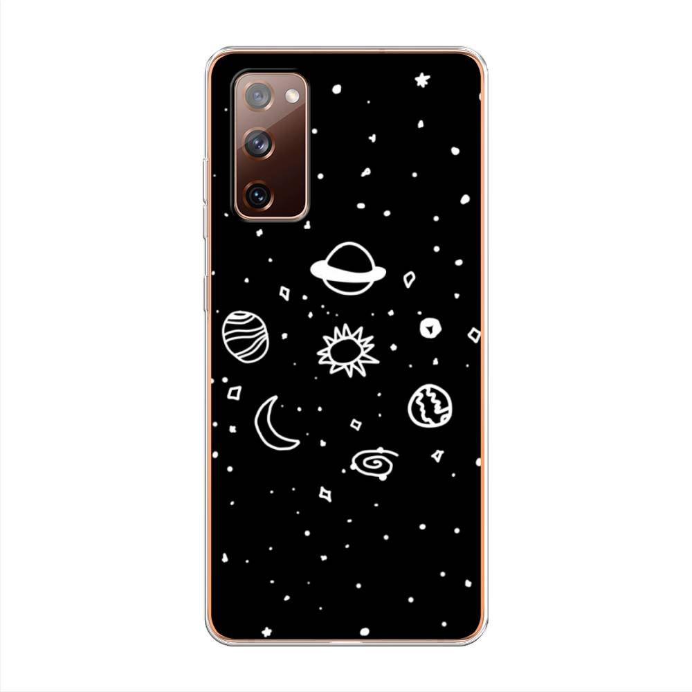 

Чехол для Samsung Galaxy S20 FE "Дудл солнечной системы", Бежевый;серый, 2101350-2
