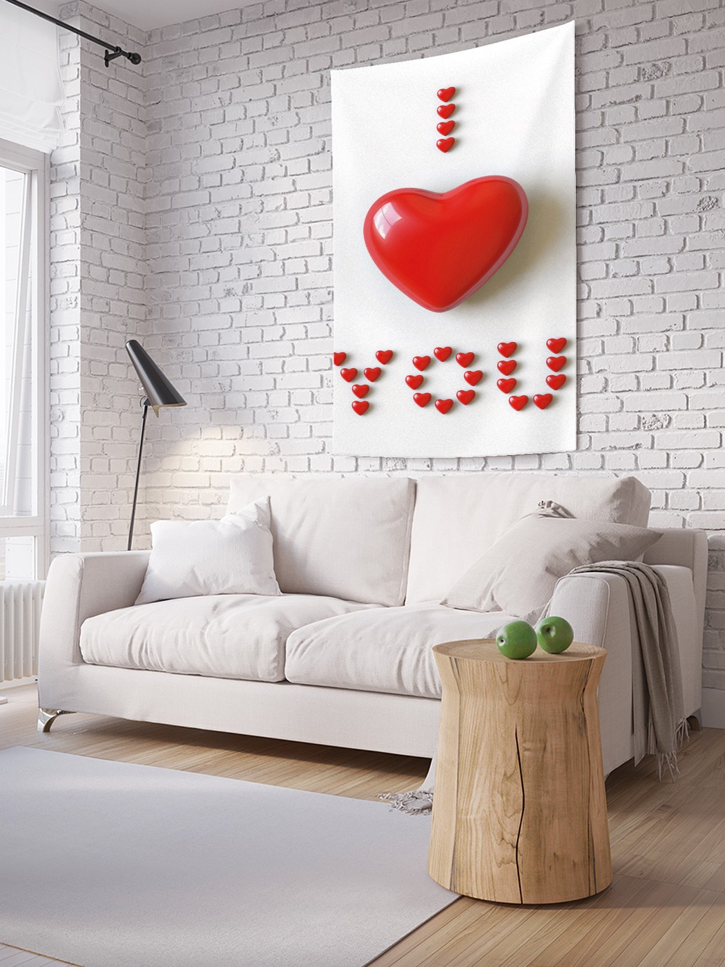 

Вертикальное фотопанно на стену JoyArty Вектор сердец 150x200 см, Вектор сердец