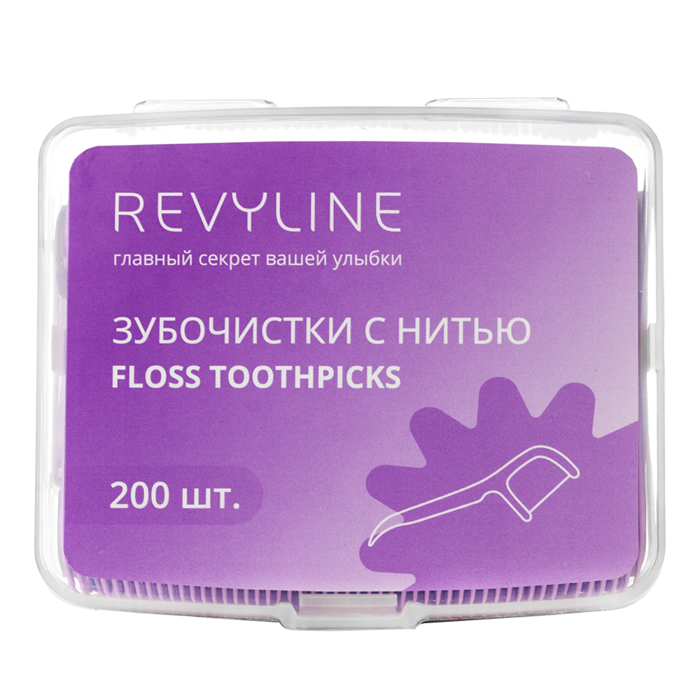 Зубочистка с нитью Revyline флосстик 200 шт