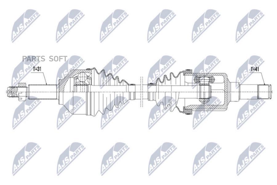 

NPW-FR-075_привод левый! 6МТ, 755mm Ford Transit 2.2TDCI 08>