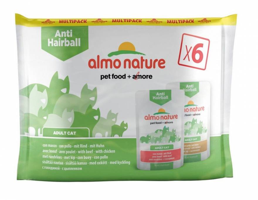 фото Влажный корм для кошек almo nature cat daily functional с говядиной и курицей 6 шт х 70 гр