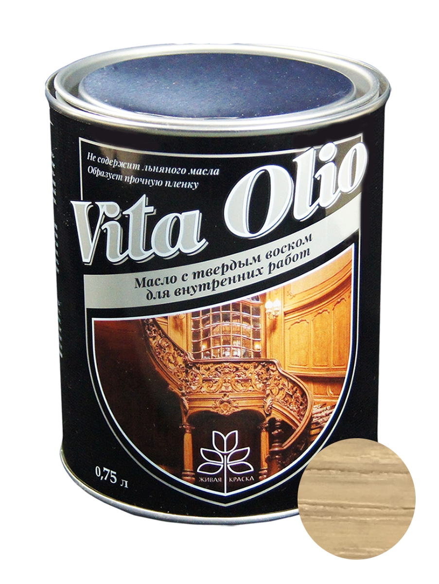 фото Масло интерьерное vita olio сосна 0,75 л. с воском живая краска